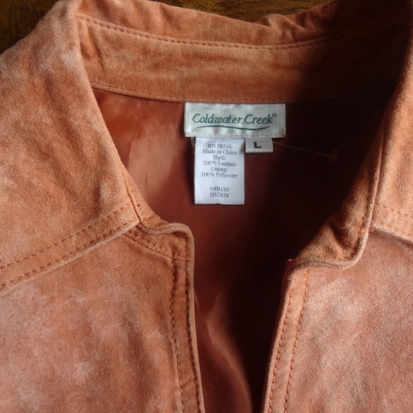 Coldwater Creek Jackets & Coats Coldwater Creek Salmon Suede Jacket